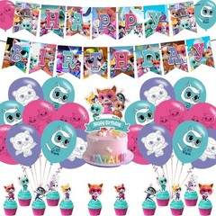 Super Kitties Themed Birthday Party Supplies, Cartoon Kitty Balloons, Cupcake…