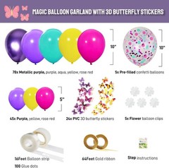 Magic Balloon Garland Purple Blue Rose Red Yellow Balloons Confetti Balloon A…