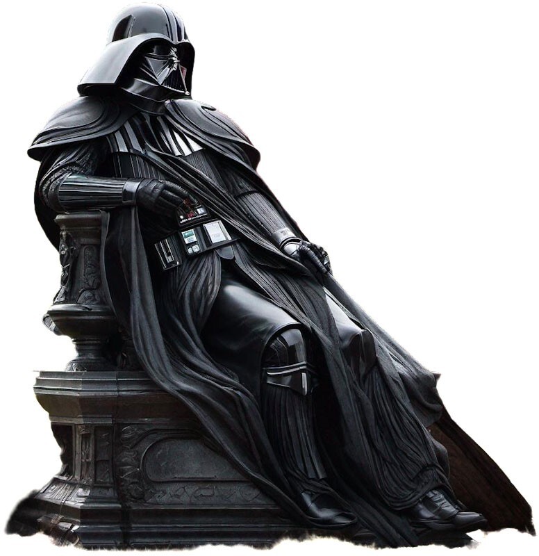Size A3 Darth Vader Sitting Down Fan Art Star Wars