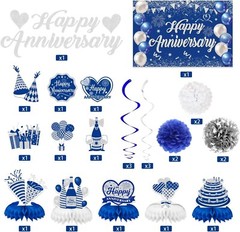 Happy Anniversary Decorations, Wedding Anniversary Decorations- Anniversary B…