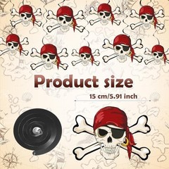 VioraWhite 48 Pcs Pirate Party Decorations Halloween Skull Hanging Swirl