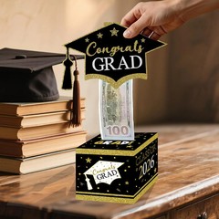 Graduation Money Box, 4.7″ Congrats Grad Gift Box, DIY Graduation Ca
