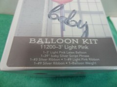 NEW Debi Lilly Design 3’ Light Pink & Silver baby Balloon Kit #11200