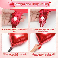 I Love You Balloons, 12 PCS Valentines Day Decorations Balloons, 18 Inch Balloo