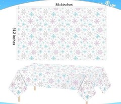 Frozen Birthday Party Table Decor And Birthday Banner, 12 Plastic Tablecloths