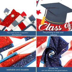 Graduation Yard Signs Red and Blue Class of 2026 Congrats Grad Banner Large with