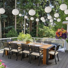 20 Pack 10″ Waterproof White Silk Lanterns for Elegant Outdoor Events