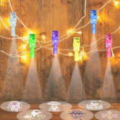 CHSLtmxq 24PCS Space Finger Lights Party Favors, 8 Designs Light Up 24pcs