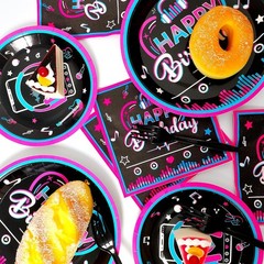 96 Pcs Music Party Tableware Set – Perfect for Birthday Celebrations