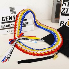 Vibrant Hand-Woven Graduation Leis – Adjustable 48-Inch Lei for Celebrations