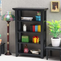 Toyvian Dollhouse Mini Bookshelf Model Miniature Display Bookcase Mini House …