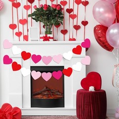 50 Pcs 6 Inch Valentine’s Day Paper Cutouts Love Heart Shape Decoration