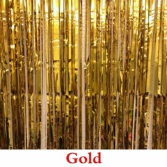 2M Long Metallic Foil Fringe Curtain Trim Tassel Shimmer Door Wedding Party UK