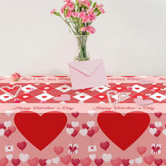 2 Pack Valentines Day Decorations – Valentines Decor – Disposable Plastic Valent