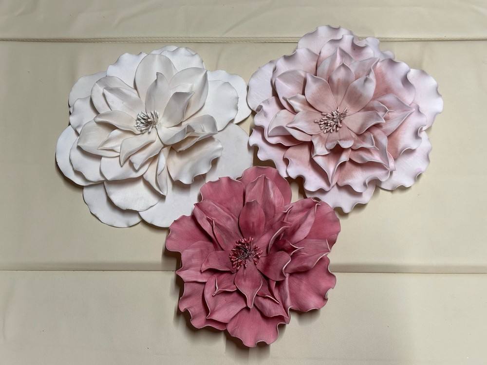 Paper Wall Flowers From Michaels Back Drop Wedding Baby Shower Pink White Decor