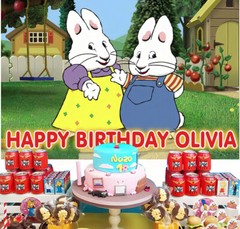 Max and Ruby Personalised Custom Banner Backdrop Vinyl Party Supplies