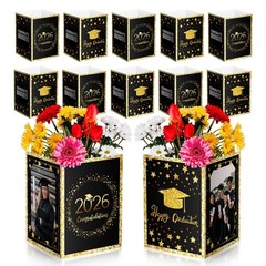 12 Pack Graduation Table Centerpieces | Congrats Grad Party Decor & Photo Props