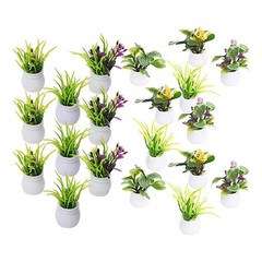 20PCS Miniature Potted Plants for Dollhouse Decoration and Photography