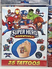 Marvel Super Heros Birthday Party Supplies Tattoos, Stickers, Play Packs, Cards