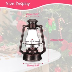 Dollhouse Micro Lantern, 6.69″ Height, Plastic Mini Kerosene Lamp Copper, 1pcs