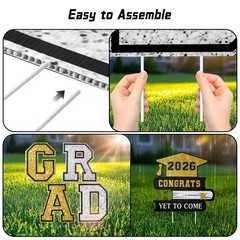 Graduation Decorations 2026 12Pcs Graduation Yard Signs Class of 2026 Outdoor Wa