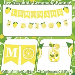 Lemonade Stand Supplies 100 Pcs Lemonade Cups with Lids and Straws Kids Lemon