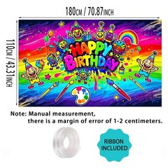 Happy Birthday Party Banner Polyester 43 * 70.86inches large happy birthday …