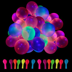 Neon Party Supplies Includes Let’S Glow Banner, round Dot Paper Garland, Neon Sw