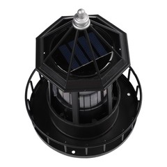 Outdoor Patio Solar Lighthouse Rotating LED Garden Light for Lawn Decoration