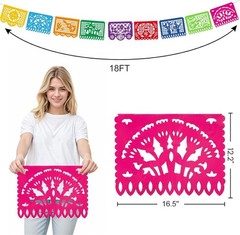 Lightweight 9-Count Papel Picado Fiesta Banner – Perfect for Every Celebration