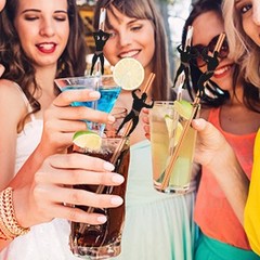 36 Pcs Bachelorette Straws, Funny Male Dancer Drinking Straws for Bachelorette