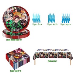 Anime Demon Birthday Party Decorations – Banners, Balloons, Tablecloths & Plates