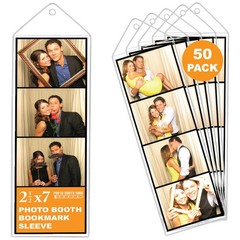 | 2.5×7 Clear Bookmark Sleeves (50 Count) | Plastic Bookmark Sleeves for Phot…