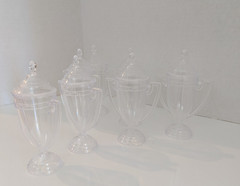 Hammont Trophy Cup Shaped Acrylic Candy Boxes 1.69 x 3.5 x 3.14 7 pack
