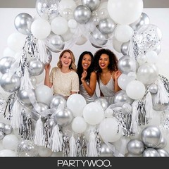 White Balloons 155pcs Different Sizes Pack of 18 12 10 5 Inch Matte White Lat…