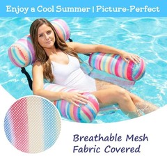 Inflatable Pool Float Chair – 2 Pack Pool Floats Adult Heavy Duty, Water Floa…