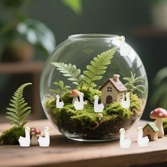 100Pcs Mini Resin Gooses, Tiny Gooses Figurines, Bulk Small Goose