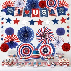 4th of July Decorations Independence Day Patriotic Decor Red White Blue