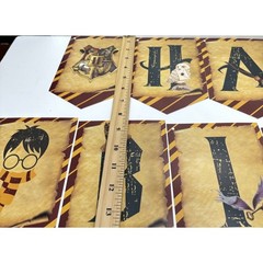 Harry Potter Themed Happy Birthday Banner Balloons Cupcake Picks & Cake Topper S