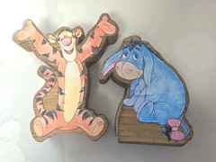 Set 6 Winnie The Pooh Tigger Roo Rabbit Piglet Eeyore Wood Decor Baby Shower