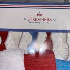 Centennial July 4th Decorations 2 Packs Target Crepe Paper Party Streamers NEW