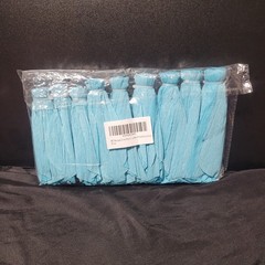 Bearingshui Crepe Paper Sky Blue 3D Wall Flower Party Decor Set Of 9 w/ Adhesive