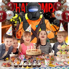 Lethal Company Birthday Decor Party Supplies Set Balloons Cake Toppers Banner