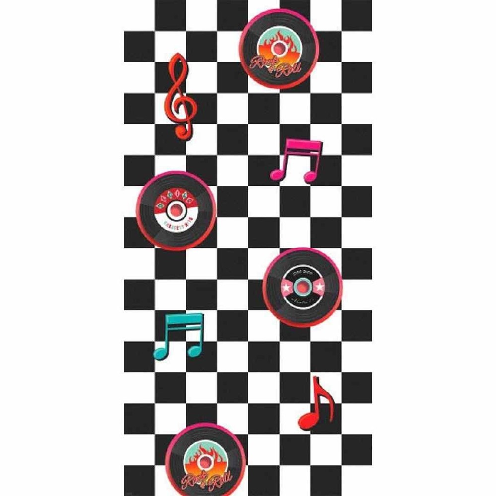 50’s Rock & Roll Diner Scene Setter Retro Theme Party Wall Decoration Room Roll