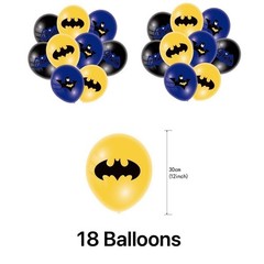 Batman Superhero Birthday Party Decoration Set,Include Banner Balloon CakeTopper