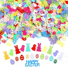 1800 PCS Easter Confetti Egg Bunny Chick Glitter Foil Scatter Table Party