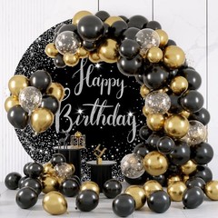 Happy Birthday Glitter Stars Diamonds – Round Backdrop 7.2ft