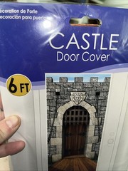 Castle Door Cover 30″ x 6′ Plastic Medieval Renaissance Party Wall Decoration