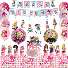Barbie Princess Party Decorations Birthday Party Supplies Balloons Cake Toppers