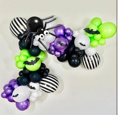 Halloween Party Decoration Kit with Black and Purple Balloons